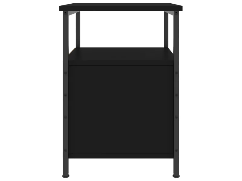 Table de chevet noir 34x35,5x50 cm bois d’ingénierie