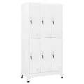 Armoire à casier avec 6 compartiments Acier 90x45x180 cm Gris