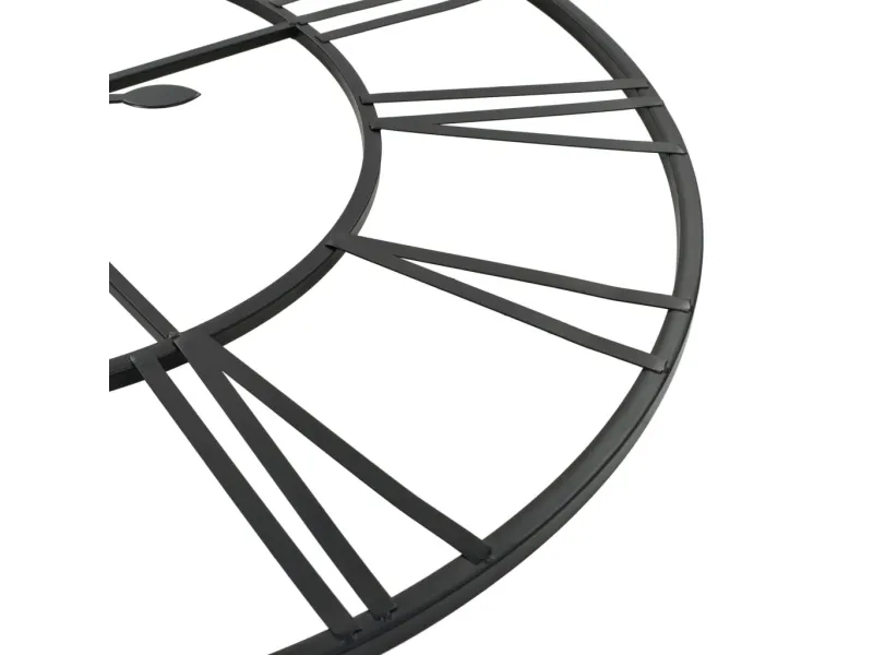 Horloge murale vintage avec mouvement à quartz Métal 80 cm XXL