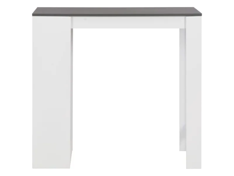 Table de bar avec étagère Blanc 110x50x103 cm