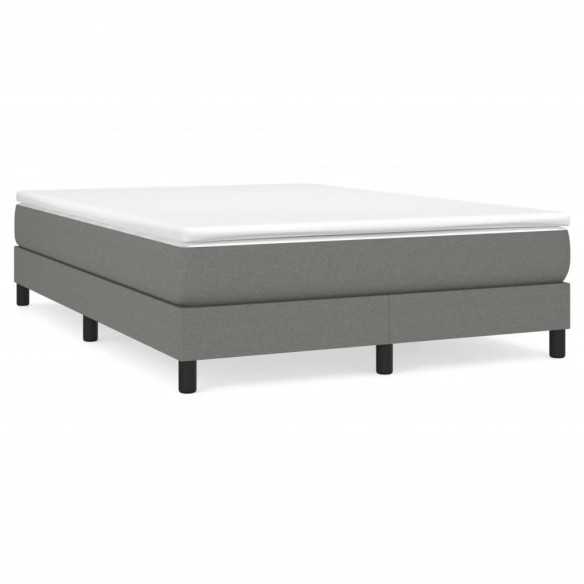 Lit Gris foncé 140x190 cm Tissu