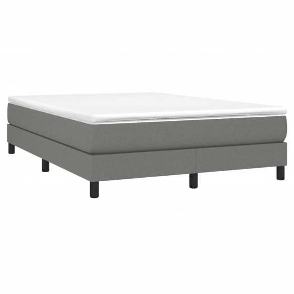 Lit Gris foncé 140x190 cm Tissu