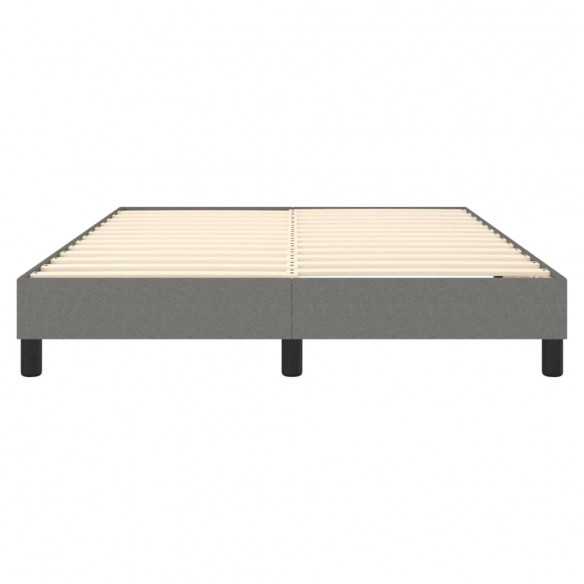 Lit Gris foncé 140x190 cm Tissu