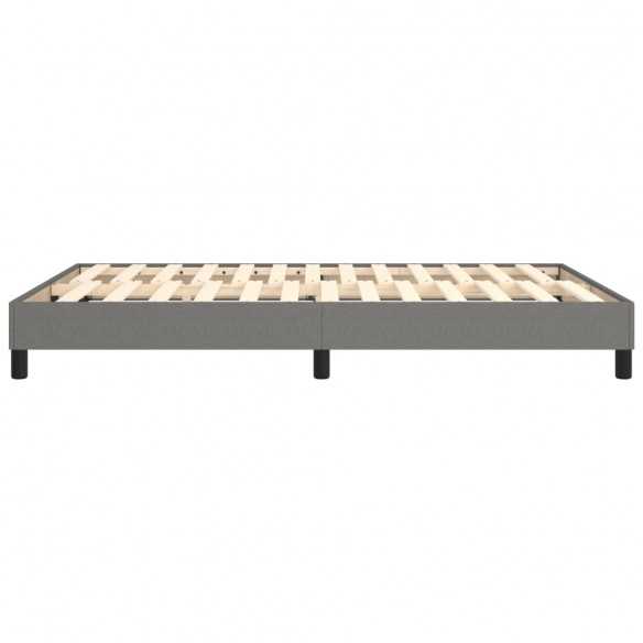 Lit Gris foncé 140x190 cm Tissu