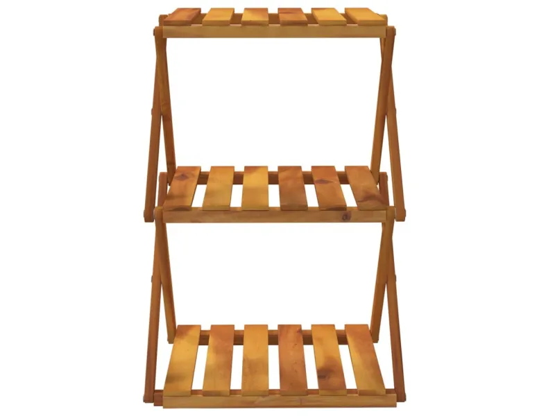 Étagère pliable à 3 niveaux Marron 43x31x63 cm Bois d'acacia