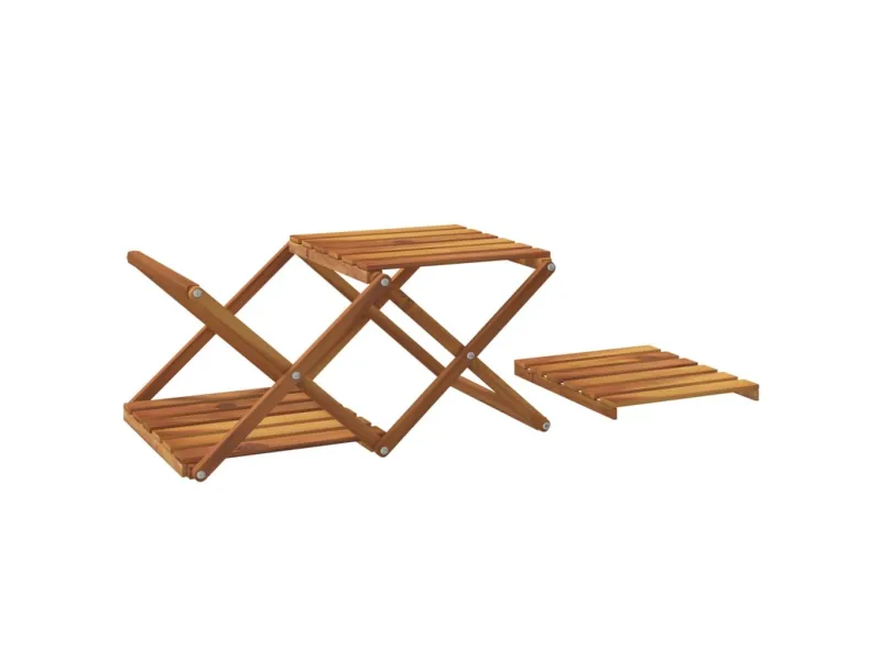 Étagère pliable à 3 niveaux Marron 43x31x63 cm Bois d'acacia