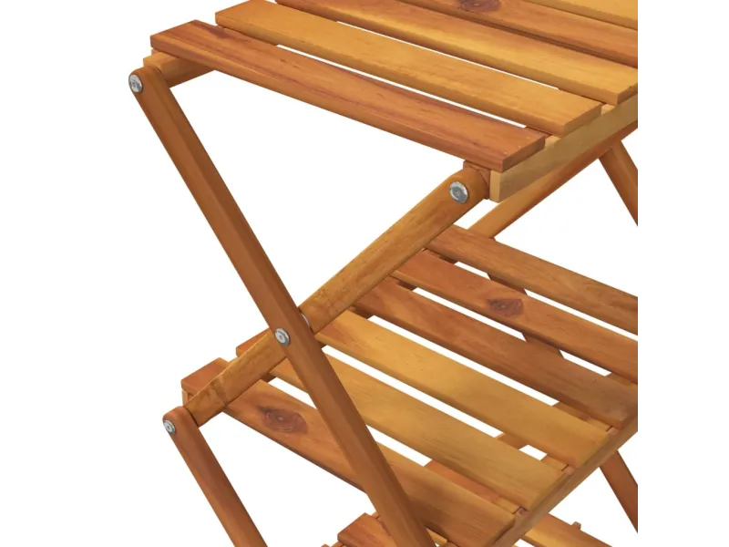 Étagère pliable à 3 niveaux Marron 43x31x63 cm Bois d'acacia