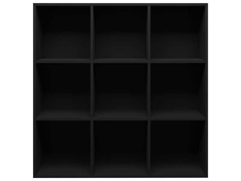 Bibliothèque Noir 98x30x98 cm Aggloméré