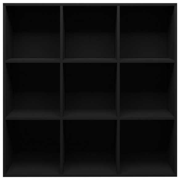 Bibliothèque Noir 98x30x98 cm Aggloméré