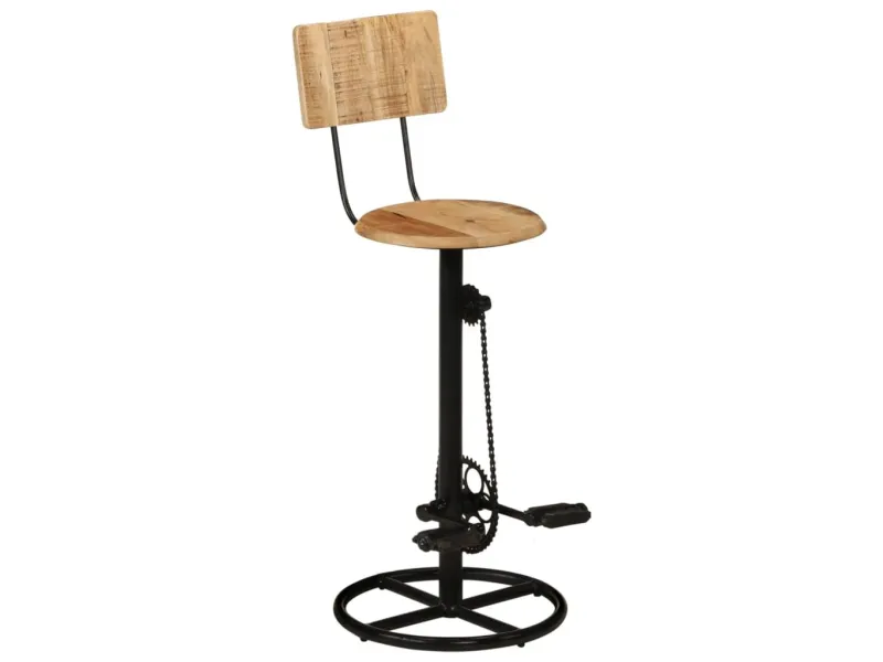 Tabourets de bar lot de 2 bois massif de manguier