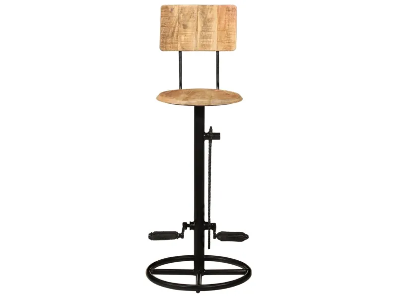 Tabourets de bar lot de 2 bois massif de manguier