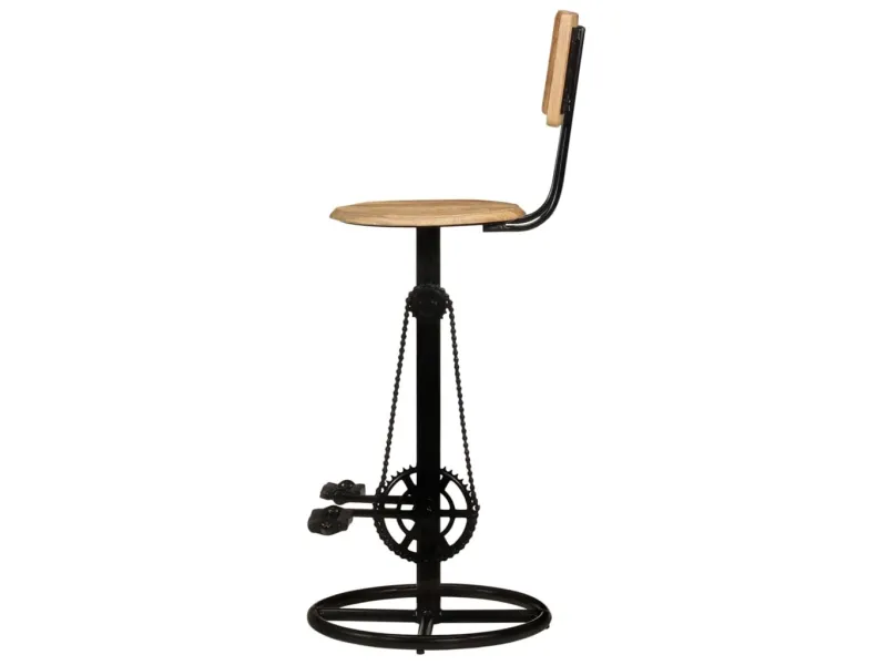 Tabourets de bar lot de 2 bois massif de manguier