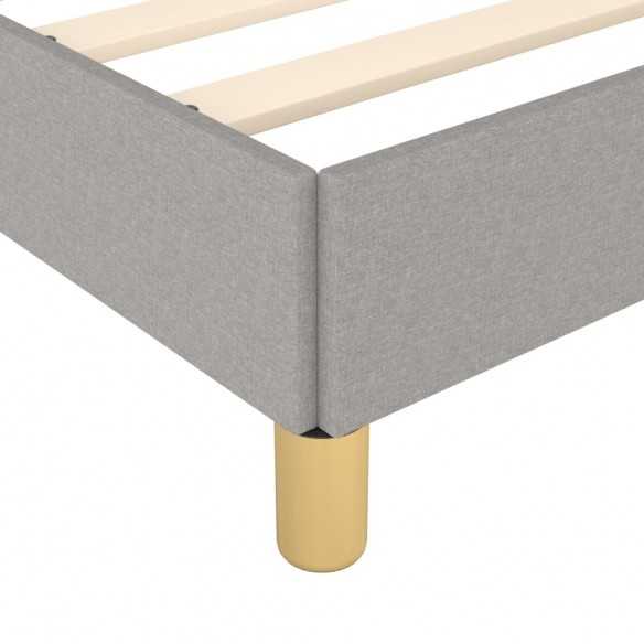 Lit Gris clair 180x200 cm Tissu