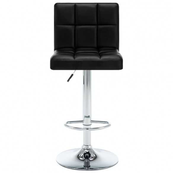 Tabourets de bar lot de 2 noir similicuir