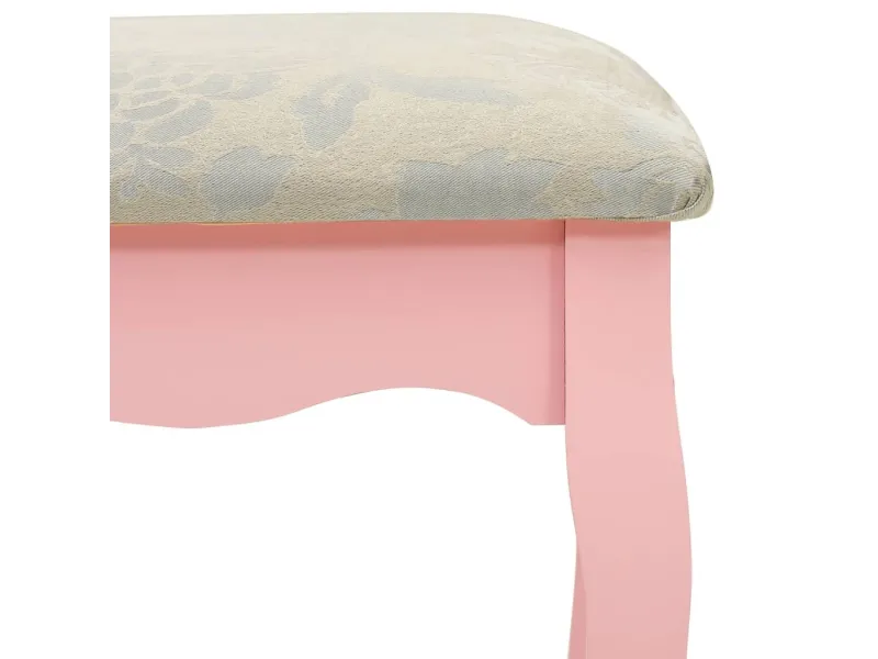 Ensemble de coiffeuse avec tabouret Rose 80x69x141 cm Paulownia