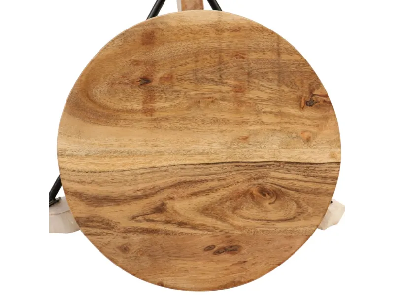 Chaises de bar lot de 2 bois d'acacia solide