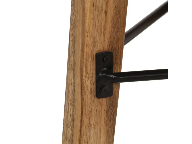 Chaises de bar lot de 2 bois d'acacia solide