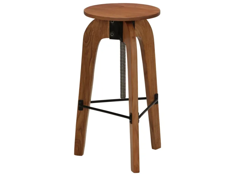 Chaises de bar lot de 2 bois d'acacia solide
