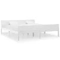 Cadre de lit Bois de pin massif Blanc 180x200 cm