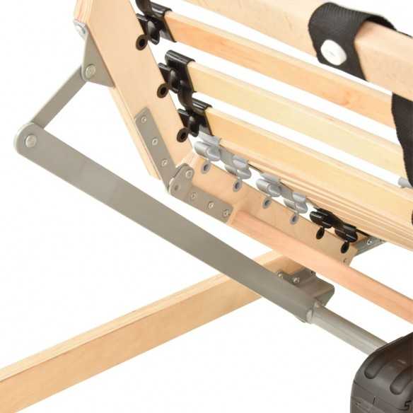 Sommier à lattes électrique avec 28 lattes 7 zones 90x200 cm