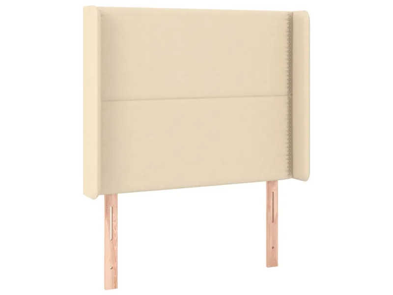 Tête de lit à LED Crème 103x16x118/128 cm Tissu