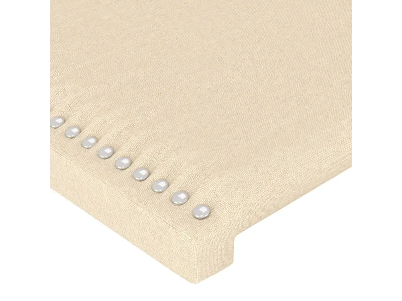 Tête de lit à LED Crème 103x16x118/128 cm Tissu