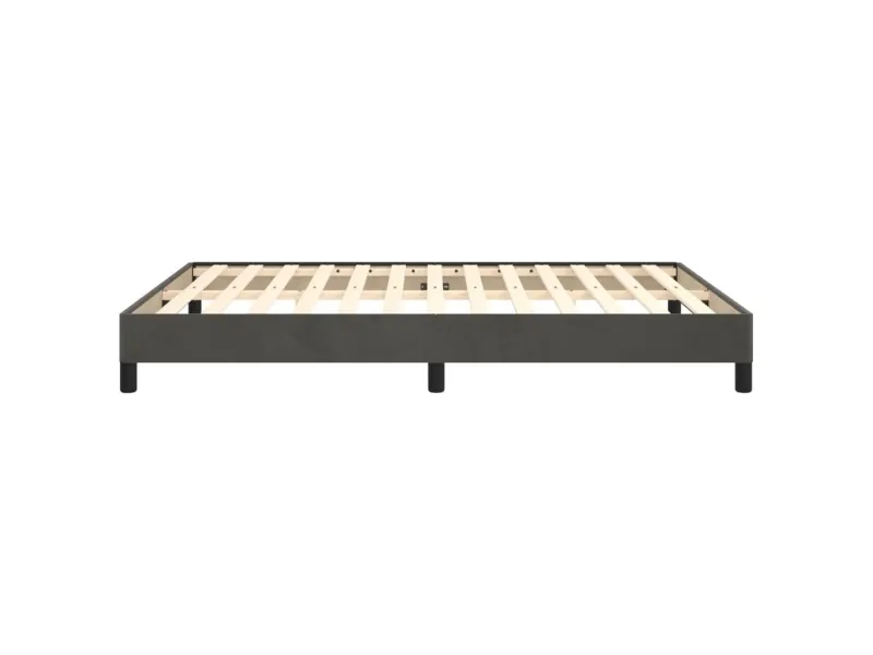 Lit Gris foncé 140x190 cm Velours