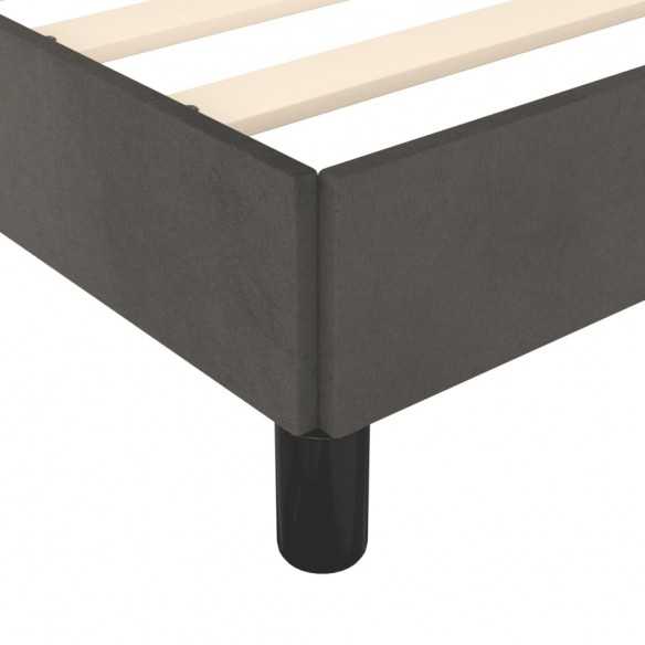 Lit Gris foncé 140x190 cm Velours
