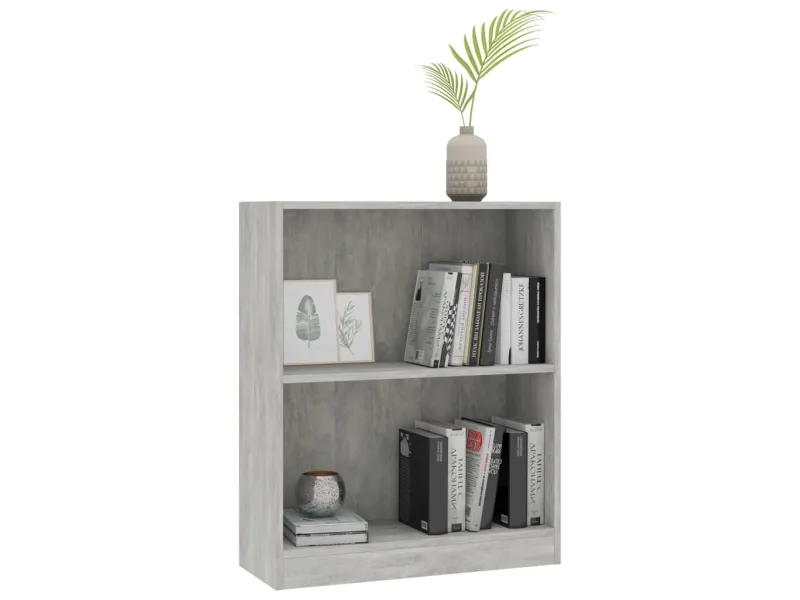 Bibliothèque Gris béton 60x24x74,5 cm 
