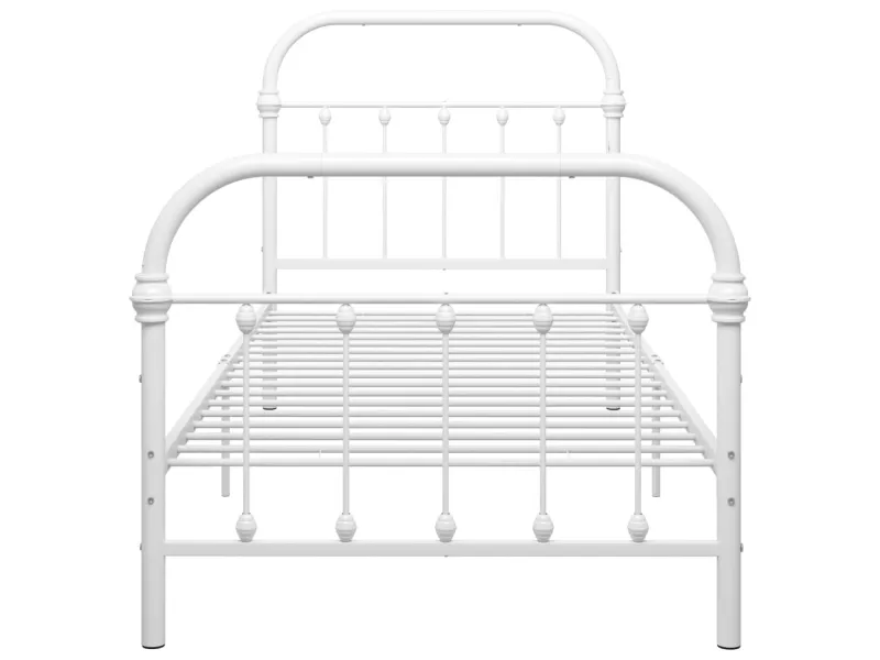 Lit Blanc Métal 90 x 200 cm