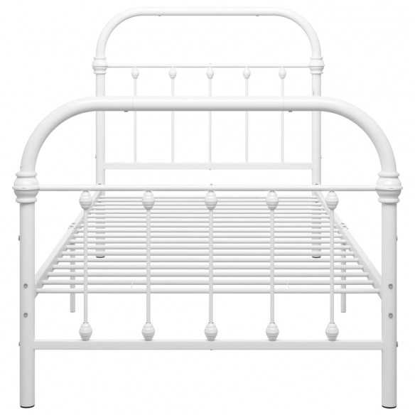 Lit Blanc Métal 90 x 200 cm