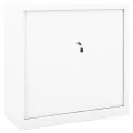 Armoire à portes coulissantes Blanc 90x40x90 cm Acier
