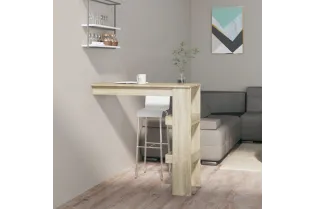 Table bar murale Chêne Sonoma 102x45x103,5 cm Bois d'ingénierie