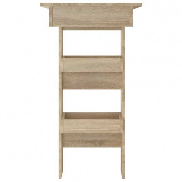Table bar murale Chêne Sonoma 102x45x103,5 cm Bois d'ingénierie