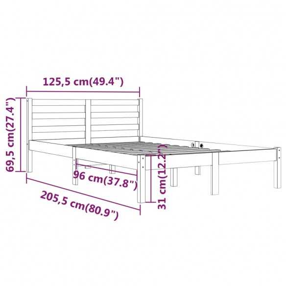 Lit Bois de pin massif 120x200 cm