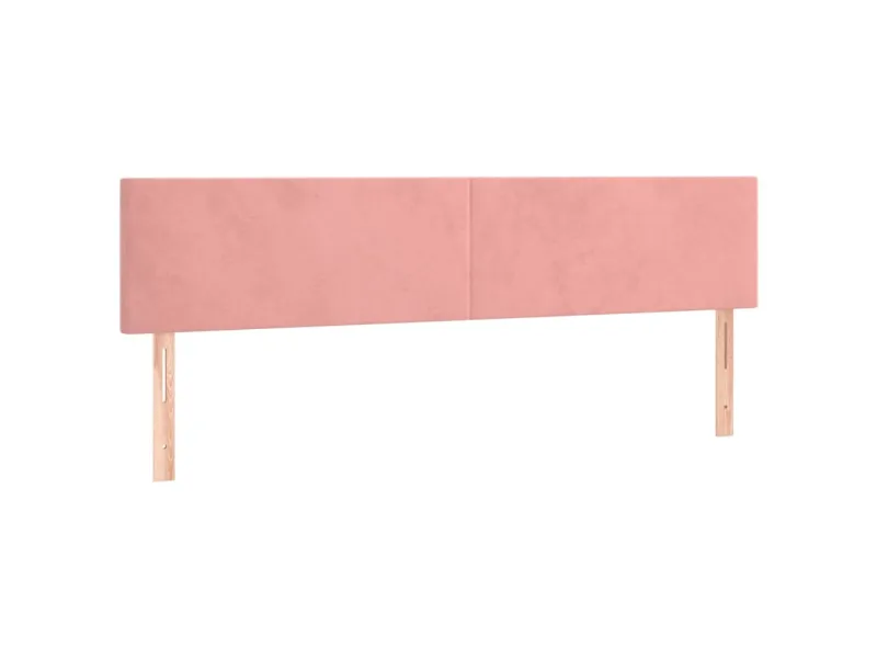 Têtes de lit 2 pcs Rose 100x5x78/88 cm Velours