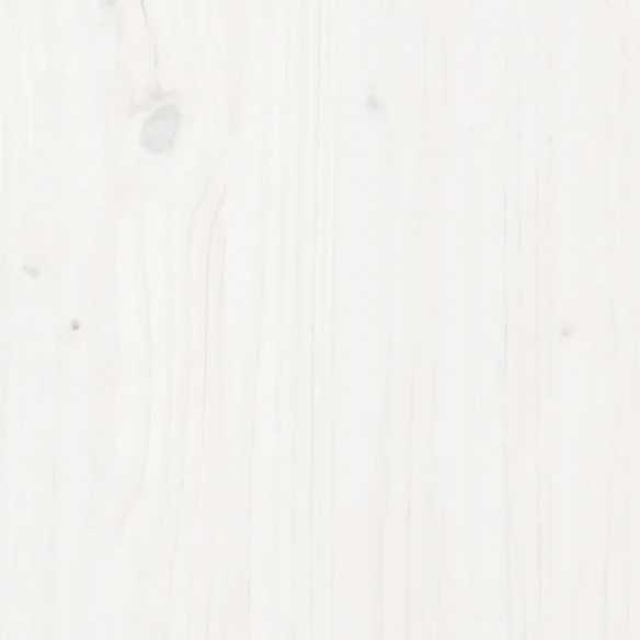 Lit Blanc Bois massif 90x190 cm Simple