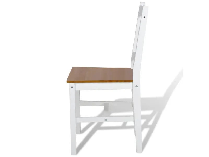Chaises à manger lot de 2 blanc bois de pin