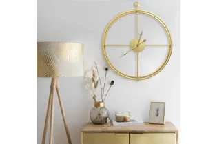 Horloge murale Doré 52 cm Fer