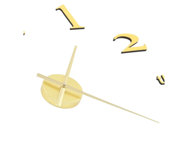 Horloge murale 3D Design moderne 100 cm XXL Doré