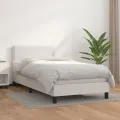 Cadre de lit avec matelas Blanc 90x190 cm Similicuir