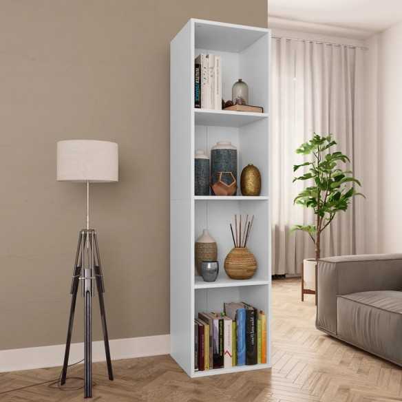 Bibliothèque/Meuble TV Blanc 36x30x143 cm 