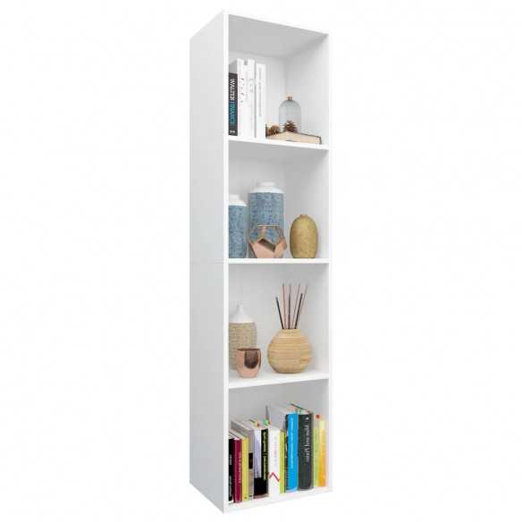 Bibliothèque/Meuble TV Blanc 36x30x143 cm 