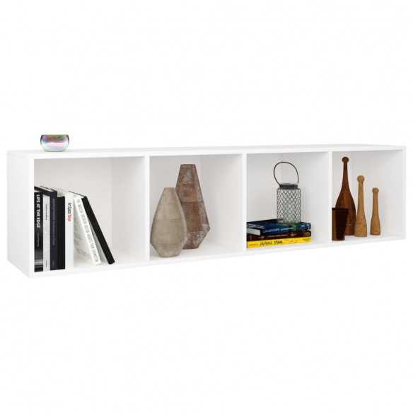 Bibliothèque/Meuble TV Blanc 36x30x143 cm 
