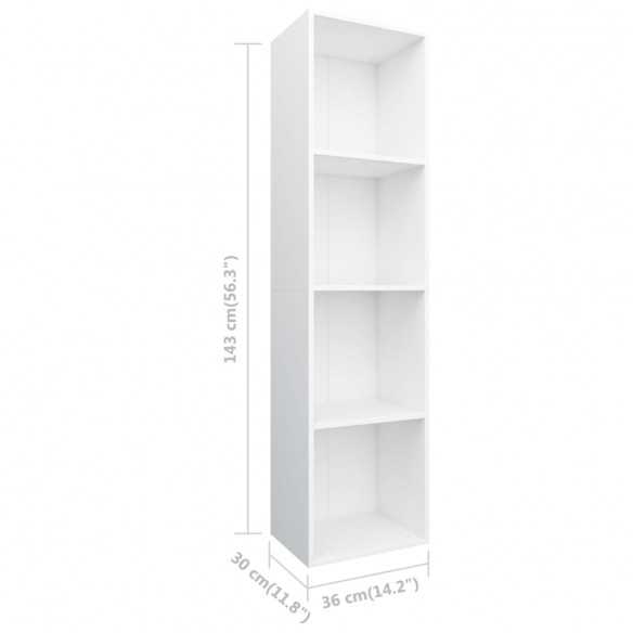 Bibliothèque/Meuble TV Blanc 36x30x143 cm 