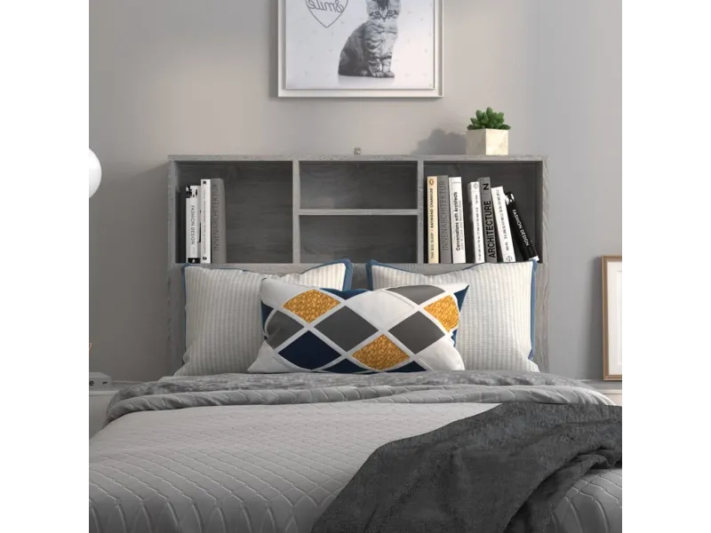 Armoire de tête de lit Sonoma gris 100x19x103,5 cm