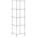 Étagère 5 niveaux Transparent 40x40x130 cm Verre trempé