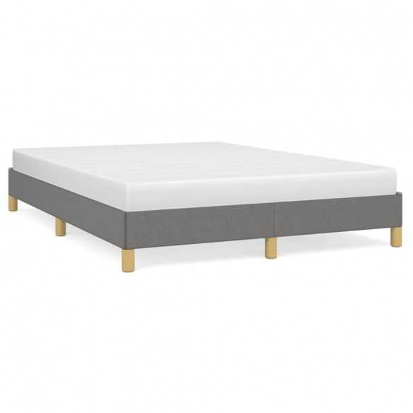 Lit Gris foncé 140 x 200 cm Tissu