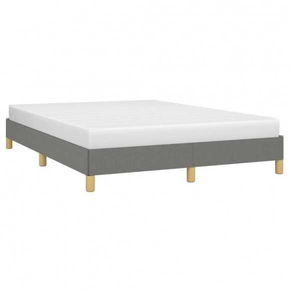 Lit Gris foncé 140 x 200 cm Tissu