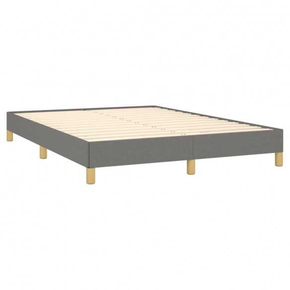 Lit Gris foncé 140 x 200 cm Tissu
